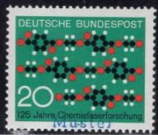 GERMANY(1971) Synthetic Textile Research. MUSTER (specimen) Overprint. Scott No 1054. - Andere & Zonder Classificatie