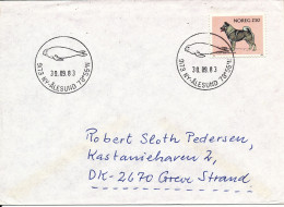 Norway Cover With Special Postmark 9173 NY AALESUND 30-9-1983 Sent To Denmark - Cartas & Documentos