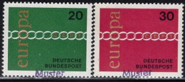 GERMANY(1971) Europa. Set Of 2 With MUSTER (specimen) Overprint. Scott No 1064-5. - Sonstige & Ohne Zuordnung