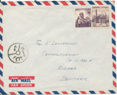 Egypt Air Mail Cover Sent To Denmark - Aéreo