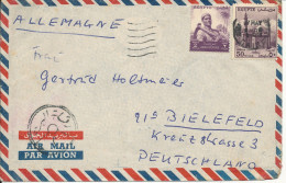 Egypt Air Mail Cover Sent To Germany - Brieven En Documenten