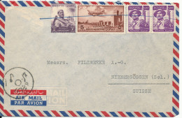 Egypt Air Mail Cover Sent To Switzerland - Luftpost
