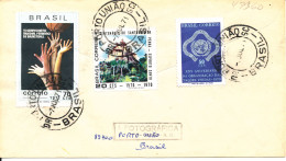 Brazil FDC 25-11-1968 Uprated On The Backside And Sent To Czechoslovakia 7-7-1971 - FDC