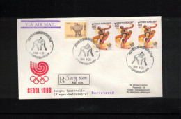 South Korea 1988 Olympic Games Seoul - Sangmu Sport Hall - Wrestling Interesting Registered Letter - Sommer 1988: Seoul