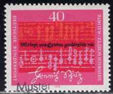 GERMANY(1972) Music Of Heinrich Schutz. MUSTER (specimen) Overprint. Scott No 1096. - Andere & Zonder Classificatie