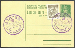 .Yugoslavia, 1946-01-18, Post & Radio, Rare Commemorative Postmark On Tito Stationery Card - Other & Unclassified