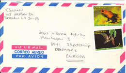 Costa Rica Air Mail Cover Sent To Denmark (no Postmark) - Costa Rica