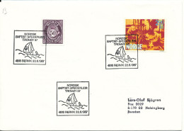 Norway Cover SCOUT SCOUTING Nordic Baptist Scout Camp Tromöy Færvik 22-6-1987 Sent To Sweden - Lettres & Documents