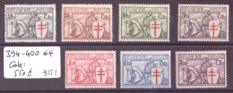 BELGIQUE - No Michel COB 394-400 ** ( OHNE FALZ / SANS CHARNIERE ) -    COTE: 550 € - Unused Stamps