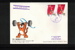 South Korea 1988 Olympic Games Seoul - Weightlifting Hall Olympic Park - Weightlifting Interesting Cover - Zomer 1988: Seoel