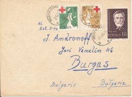 Poland Cover Sent To Bulgaria 2-2-1960 Topic Stamps Incl. RED CROSS - Covers & Documents