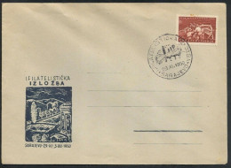 .Yugoslavia, 1950-11-29, Sarajevo, 1st Philatelic Exhibition, Commemorative Cover & Postmark - Autres & Non Classés