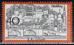 GERMANY(1972) Heidelberg. MUSTER (specimen) Overprint. Scott No 1069a. - Sonstige & Ohne Zuordnung