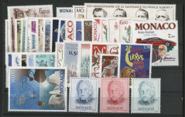 MONACO ANNEE COMPLETE 1998 COTE 124,50 € Neufs ** MNH N° 2146 à 2185 Dont BF N° 79 + 80. TB - Años Completos