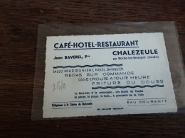 25 Café Hôtel Restaurant Chalezeule Par Roche Lez Beaupré - Cartoncini Da Visita