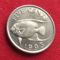 Bermuda 5 Five Cents 1993 KM# 45 Lt 1228  Bermudes Bermudas - Bermudas