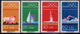 GERMANY(1972) Wrestling. Sailing. Gymnastics. Swimming. Set Of 4 With MUSTER (specimen) Overprint. Scott No B485-8. - Altri & Non Classificati