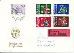 Liechtenstein Express Cover Vaduz 16-4-1980 Sent To Switzerland - Covers & Documents