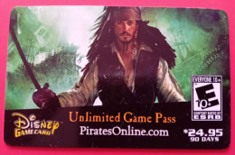 Disney Gamecard Unlimited Game Pass Pirates .com 24,95$ 90 Days ESRB Fastcard MINT Neuve  (BA40623 - Disney