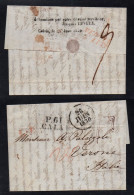 CALAIS - ACHEMINE - FORWARDED / 1830 LETTRE DE LIVERPOOL POUR L'ITALIE - VERONE (ref 7172) - 1801-1848: Précurseurs XIX