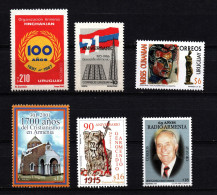 The Commemoration Of Armenian Heritage And Brotherhood In Uruguay: A Philatelic Collection 6 Stamps MNH - Uruguay
