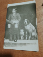 564 // PHOTO ANCIENNE  Jeune Garçon, Chien Et Chat - Fotografie