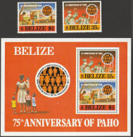 THEMATIC HEALTH:  75th ANNIVERSARY OF PAN-AMERICAN HEALTH ORGANIZATION. MOBILE MEDICAL UNIT   2v+MS    -  BELIZE - Médecine