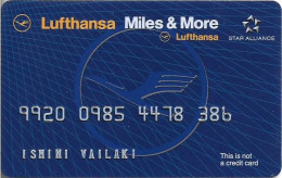 Greece - Lufthansa Airlines Miles & More Magnetic Card - Other & Unclassified