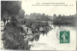 CHARENTON SAINT MAURICE - Les Bords De La Marne - La Pêche à La Ligne - Pêcheurs - Charenton Le Pont