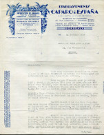 Courrier Lettre à Entête 1947 "Etablissements Caparo & Espana" Importateur De Bananes à Bordeaux - 1900 – 1949