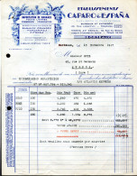 Facture Lettre à Entête 1947 "Etablissements Caparo & Espana" Importateur De Bananes à Bordeaux - 1900 – 1949
