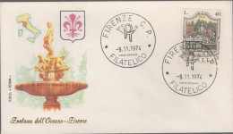 ITALIA - ITALIE - ITALY - 1974 - Fontane - 2ª Emissione - Firenze - FDC Roma - FDC