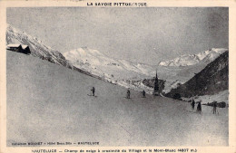 HAUTELUCE Champ De Neige à Proximité Du Village Et Le Mont Blanc - Otros & Sin Clasificación