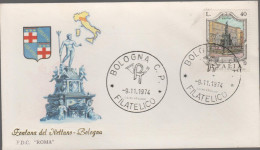 ITALIA - ITALIE - ITALY - 1974 - Fontane - 2ª Emissione - Bologna - FDC Roma - FDC