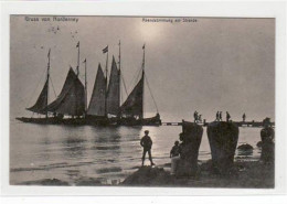 39074911 - Norderney Mit Abendstimmung Am Strande Gelaufen, 1908. Gute Erhaltung. - Norderney