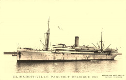 ELISABETHVILLE élisabethville * Carte Photo * Bateau Commerce Paquebot Cargo * Belgium Belgique Cie Maritime Congo - Steamers