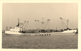 CAMAGUEY Camaguey * Carte Photo * Bateau Commerce Paquebot Cargo * Cuba Lineas Mambisas - Commerce