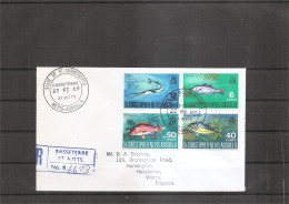 Poissons ( FDC De Saint-Christophe Voyagé E,n Recommandé De 1969 De Basseterre Vers La Grande-Bretagne à Voir) - Fishes