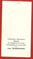 Image Religieuse Saint-Quentin (02) Institut De La Croix 06-06-1946 Jenny Bourdeaud'hui 2scans - Santini