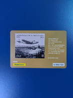 Tessera Filatelica Aeronautica Emissione Congiunta. Varietà Dentelli E Numero - Philatelic Cards