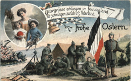 WW1 Frohe Ostern - Feldpost - Patriottisch