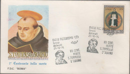 ITALIA - ITALIE - ITALY - 1974 - 7º Centenario Della Morte Di San Tommaso D'Aquino - FDC Roma - FDC