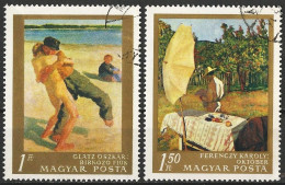 Hungary 1967 - Mi 2371/72 - YT 1932/33 ( Paintings By Ozkar Glatz & Karoly Ferenczy ) - Usado