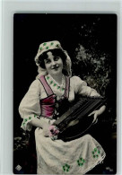 10169811 - Zither Handcoloriert - Frau Mit Einer Zither - Sonstige & Ohne Zuordnung