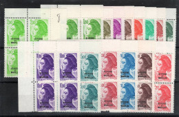 SPM - YV 455 à 469 N** MNH Luxe Complete En Blocs De 4 , Liberté De Gandon , Cote 72 Euros - Ongebruikt