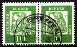 BRD DS BED. DEUT. Nr 350y Zentrisch Gestempelt WAAGR PAAR X278EA2 - Used Stamps