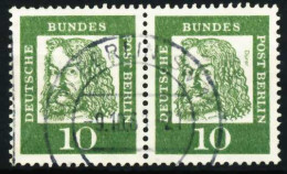 BERLIN DS BED. DEUT. Nr 202 Zentrisch Gestempelt WAAGR PAAR X5EBACE - Used Stamps