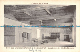 R109866 Salle Des Chevaliers Plafond Et Cheminee 1439. Armoiries De Baillis Bern - Monde
