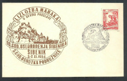 .Yugoslavia, 1954-11-03, Red Cross, Sibenik Liberation, Commemorative Postmark & Cover - Other & Unclassified
