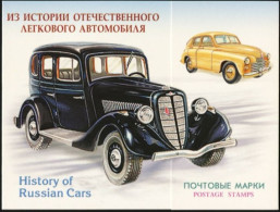 Russie 2003 Yvert N° 6754-6758 ** Automobiles Emission 1er Jour Carnet Prestige Folder Booklet. - Ongebruikt